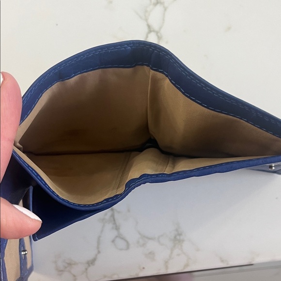 Vera Pelle Royal Blue Leather wallet - Picture 5 of 8